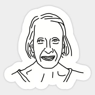 Minimal Portrait of My 85 Year Old Mother Sticker